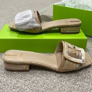 Sam Edelman Deacon Slide Sandal in Natural Raffia